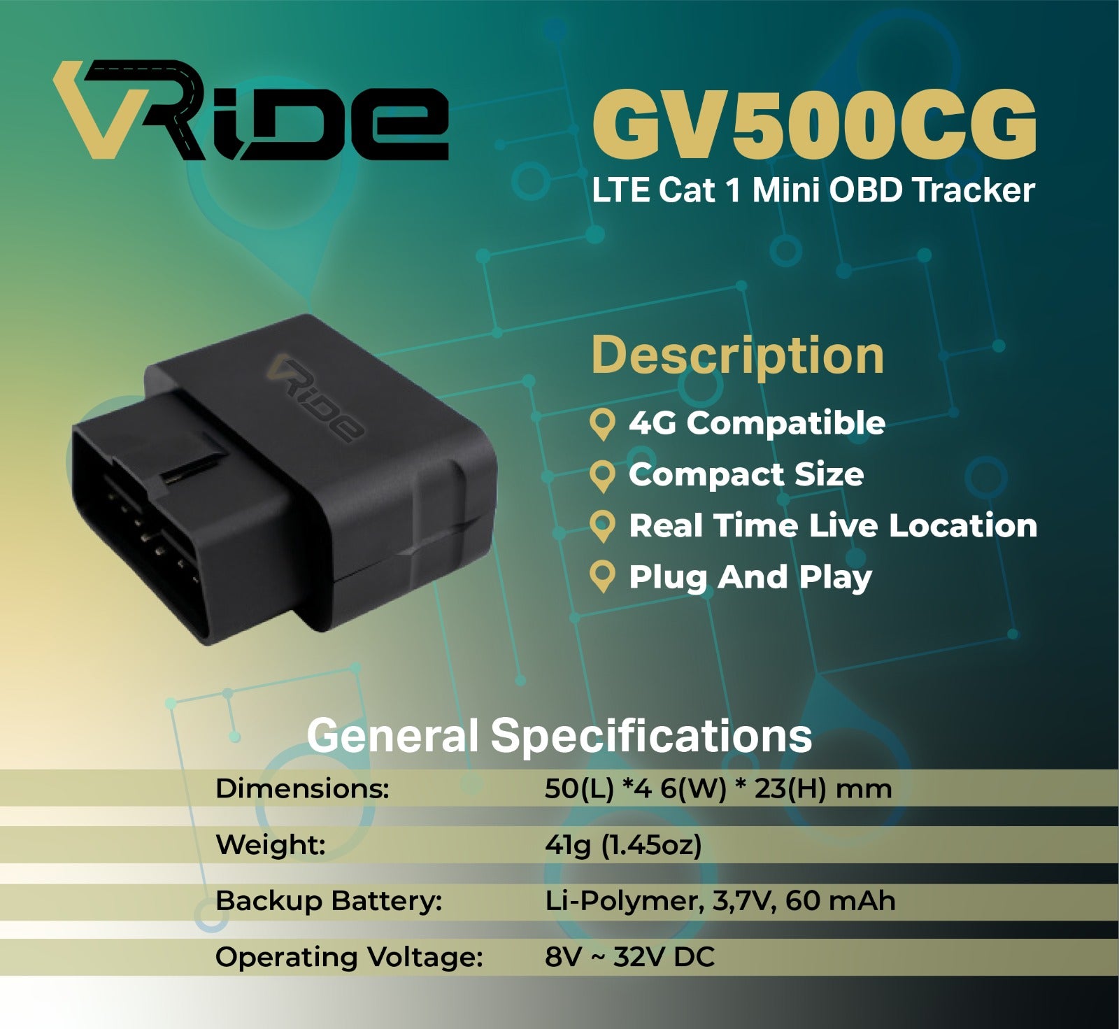 OBD2 GPS Tracker GV500CG